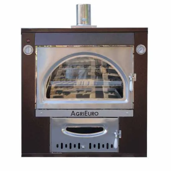 AgriEuro Maximus 80 Luxuriös INC Inox - Einbauholzbackofen - kupferfarben
