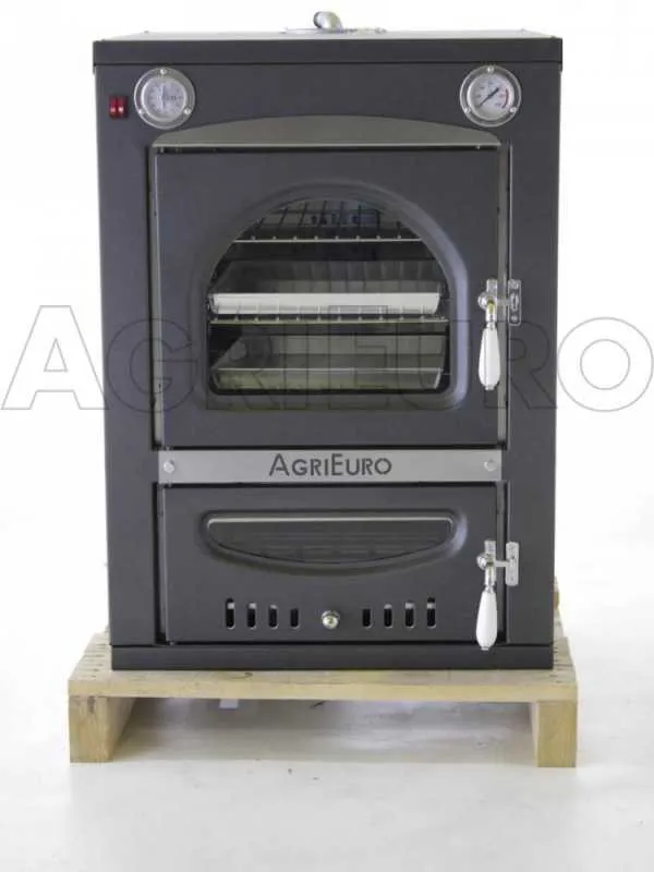 AgriEuro Minimus 50 INC - Einbau-Holzbackofen aus Stahl - Umluftbackofen mit Heißluft
