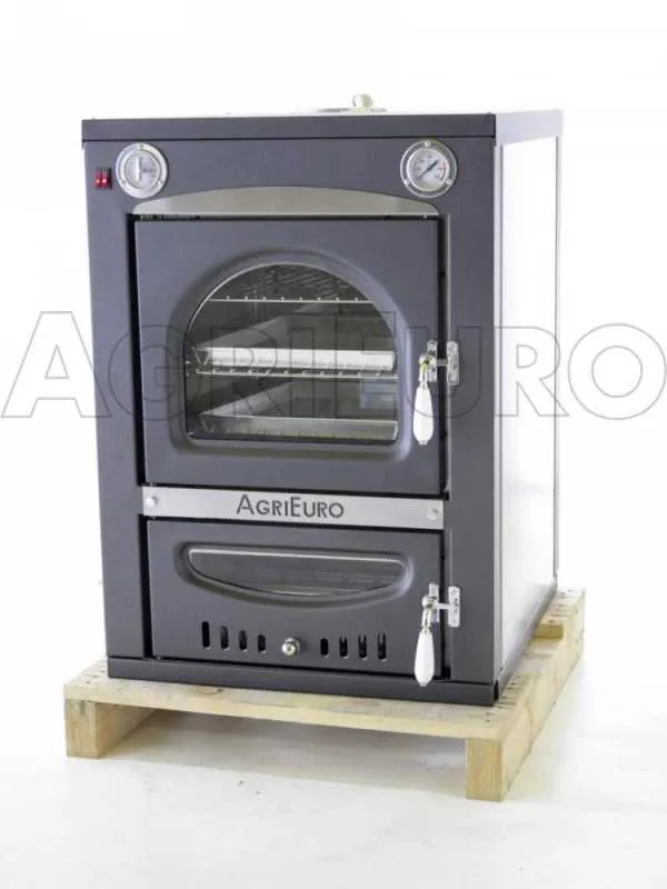 AgriEuro Minimus 50 INC - Einbau-Holzbackofen aus Stahl - Umluftbackofen mit Heißluft