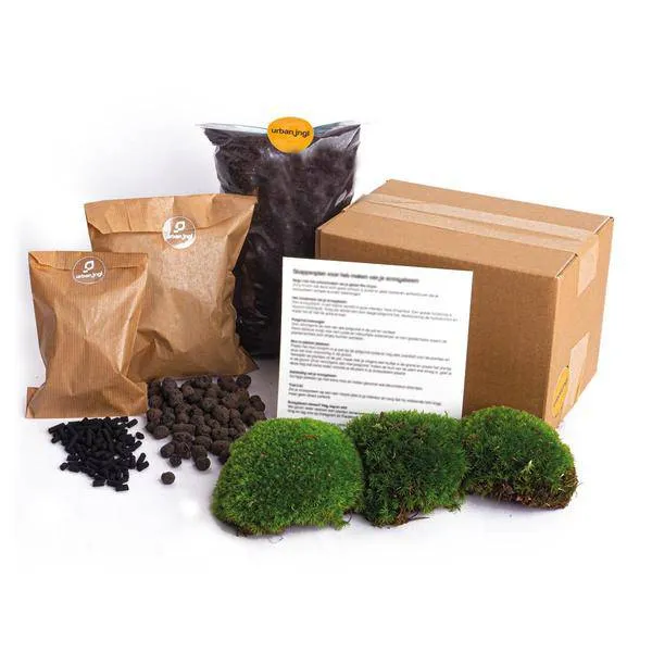 Flaschengarten Bausatz – DIY Starter Kit & Nachfüllpackung – Mini-Pflanzenterrarium Set mit Erde, Hydrokörnern, Aktivkohle...