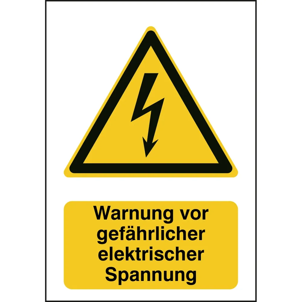 ISO Sicherheitskennzeichnung - Warnung vor elektrischer Spannung
