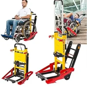 UZOURI Electric Stair Climber aus Aluminiumlegierung, Faltbarer Elektrischer Rollstuhl Treppenlift, Hilfswerkzeuge zum Tre...