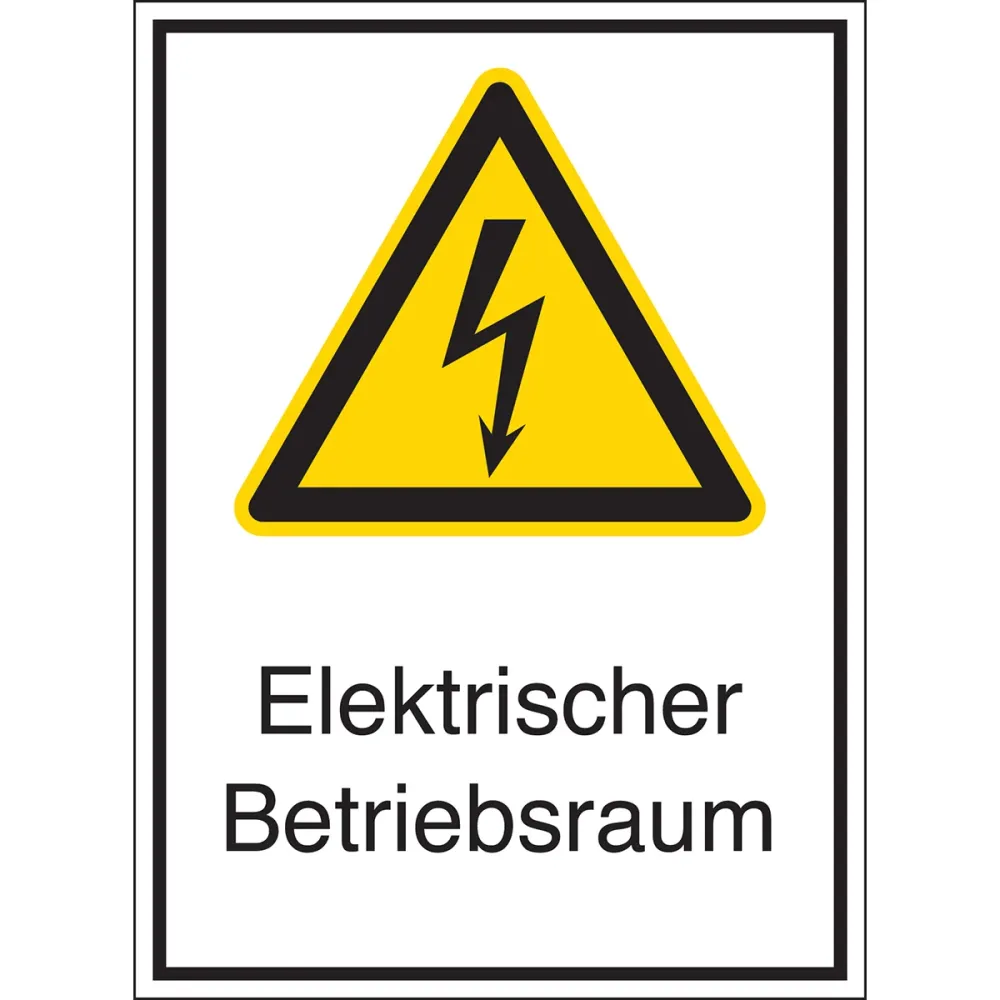 Warnschilder für Elektrische Einrichtungen - Elektrischer Betriebsraum