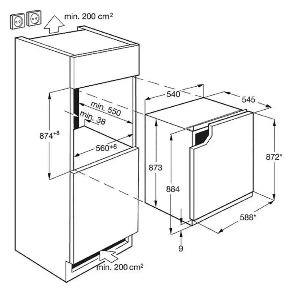 AEG OSF5O881EE Einbaukühlschrank Serie 5000
