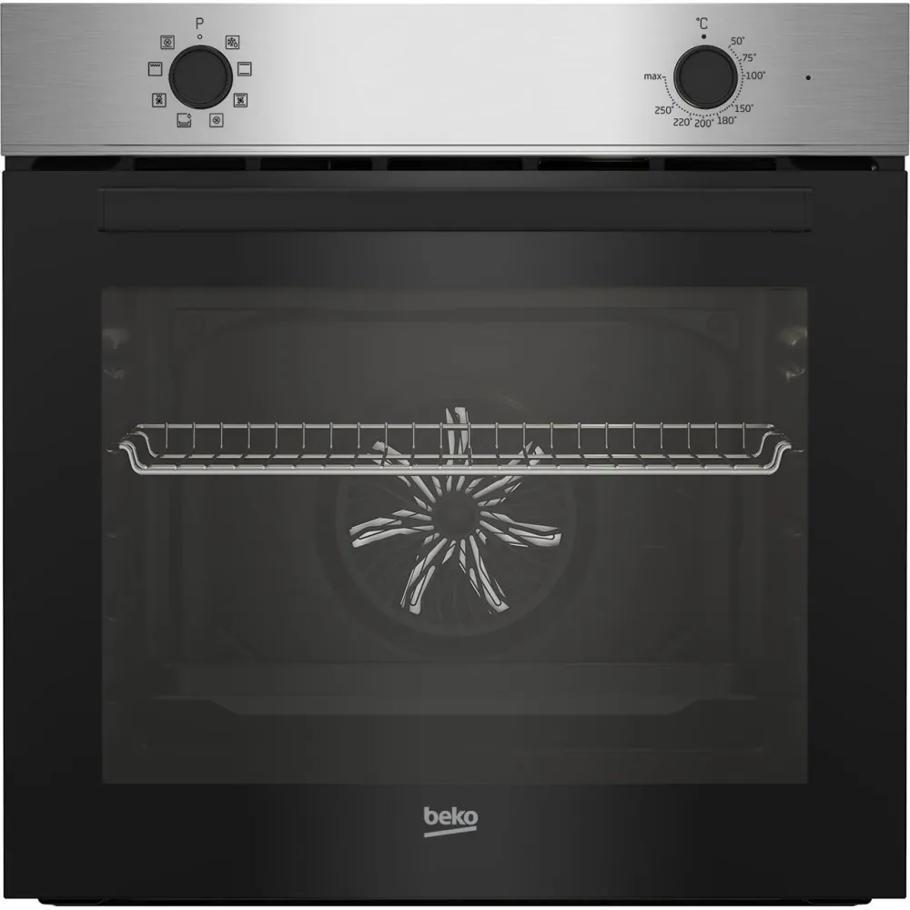 Beko Einbau-Backofen BBIM110N1X Hydrolyse Heißluft Sologerät 66 Liter