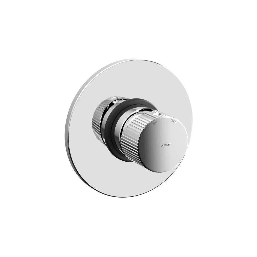 Energieeffiziente Pyrolyse Einbau-Duschmischer mit Luxusplatte ohne Umsteller Serie Jo Modell JO011CR Chrom Paffoni