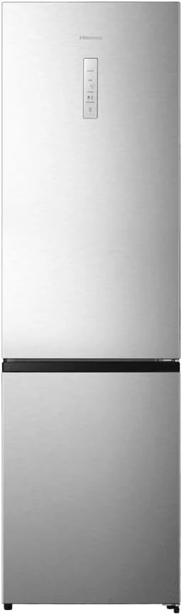 Hisense RB440N4ACD Kombi-Kühlschrank, 336 l, No-Frost-System, Energieklasse D (A204xL59,5xP59,5), Edelstahl