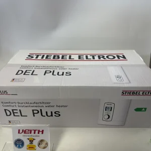 ✔️ STIEBEL ELTRON Elektronischer Durchlauferhitzer DEL 18/21/24 Plus, gradgenaue Wunschtemperatur, LCD Display, ECO-Modus,...