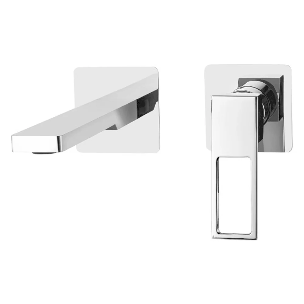 Einbau-Waschtischmischer Paffoni Effe mit Auslauf, Luftsprudler M24x1 - l.200 mm und Stahlplatten